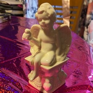 Ceramic Angel Figurine with Bird